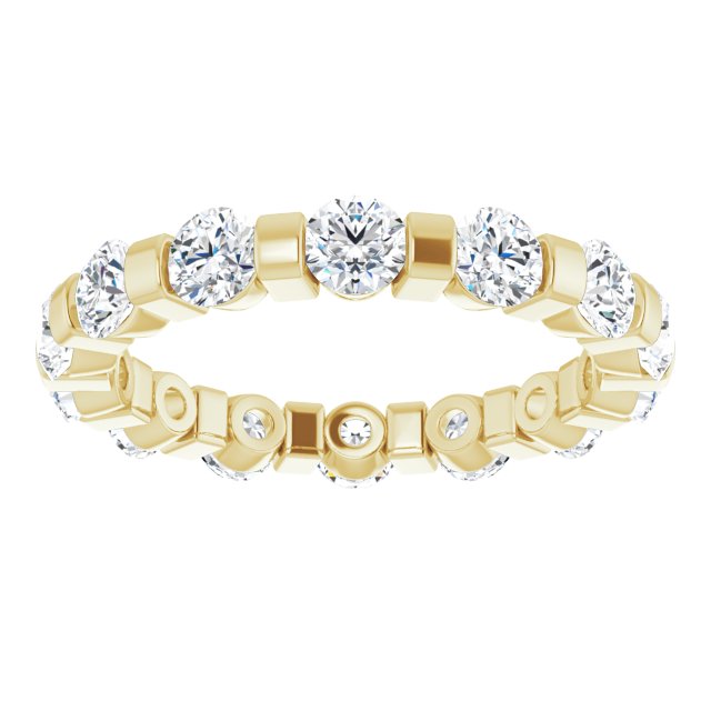 1.60 ct. Round Diamond Eternity Band Bar Set Diamond Ring-VIRABYANI